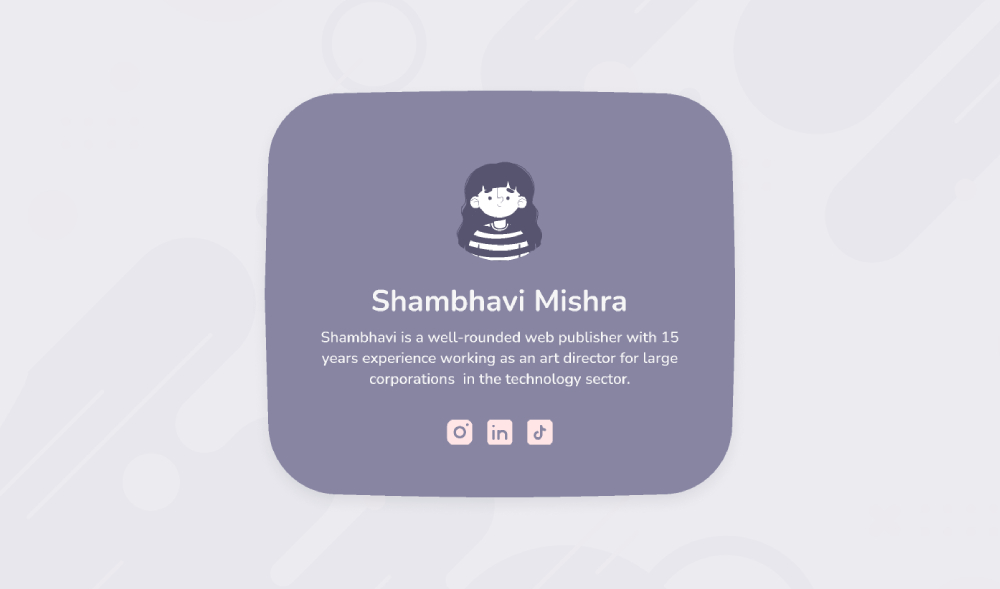 user profile card figma