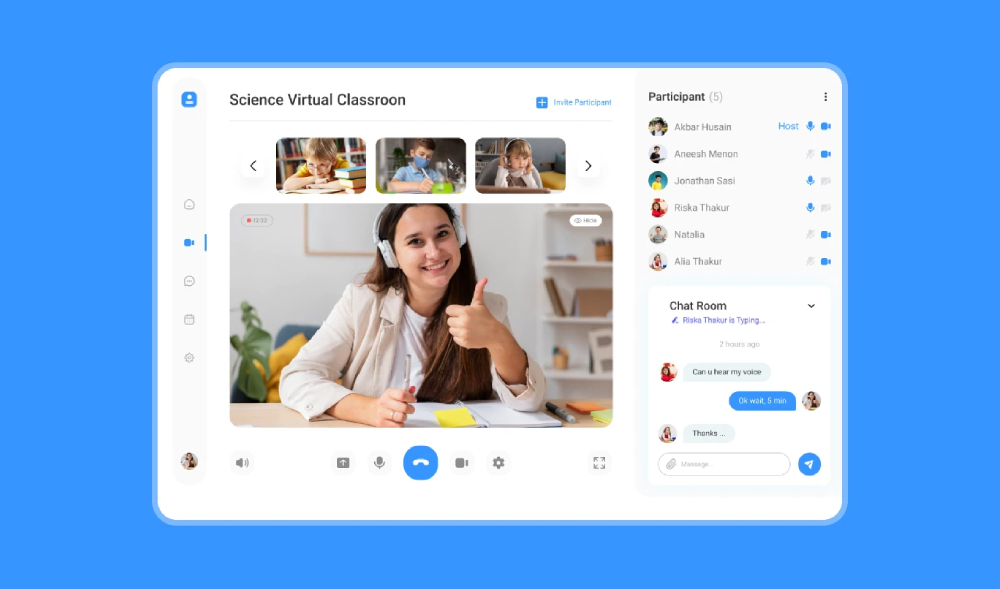 virtual meeting dashboard figma