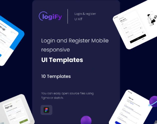 web login ui kit figma