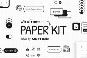Free Figma Paper Wireframe Kit