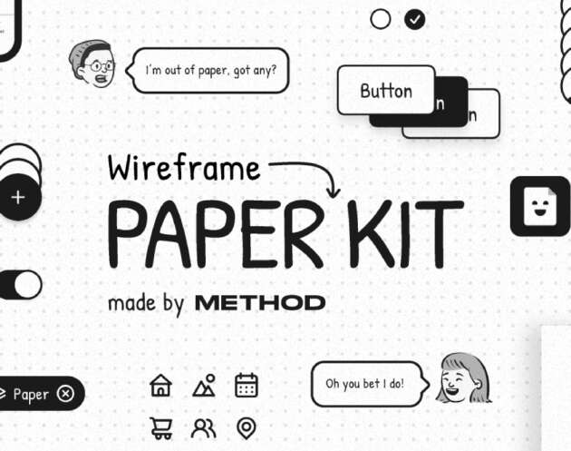 Free Figma Paper Wireframe Kit