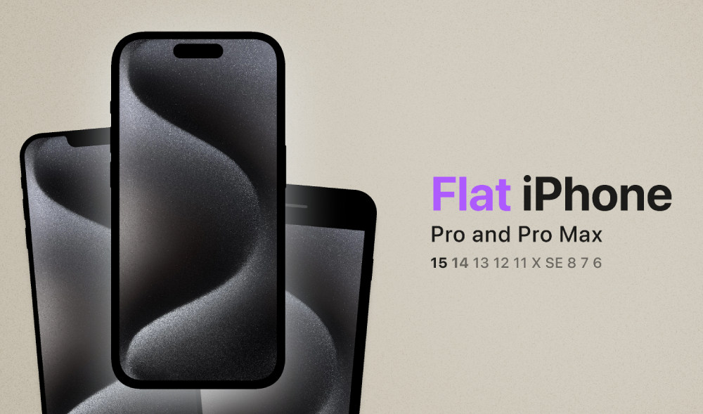 Free Flat iPhone Mockup Figma