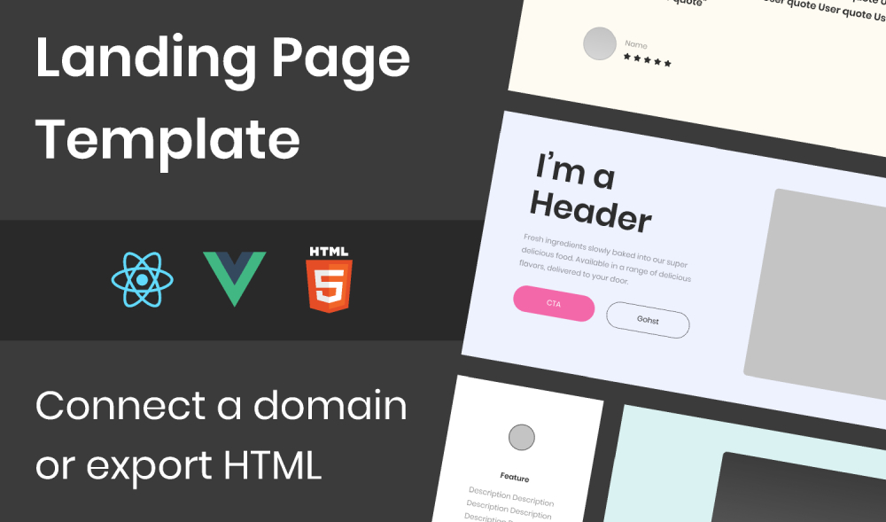 Free Landing Page Template Figma to HTML